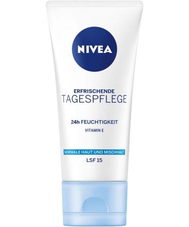 Nivea day cream for 24 hours of moisture + fresh moisturizer with SPF 15 day cream for normal & combination skin 1 x 50 ml - Buy Online on GoSupps.com