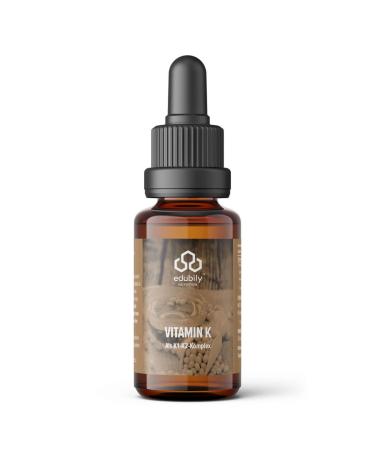 edubily nutrition Vitamin K1 and K2 complex 750 vegan drops Supply for over 5 months In brown glass with pipette