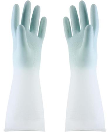 Gradient Waterproof Latex Gloves for Women's Thin Laundry Housekeeping Cleaning Gloves for Kitchen Durable dishwashing Gloves Moon Blue M Size - Buy Online on GoSupps.com