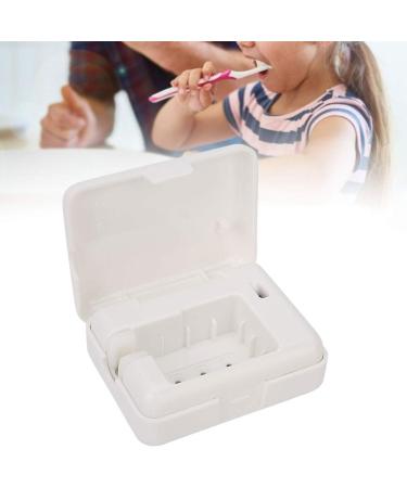 Toothbrush Holder Toothbrush Sterilizer Portable Wall-Mounted Ultraviolet Toothbrush Head Sterilizer UV Disinfection Case(White)