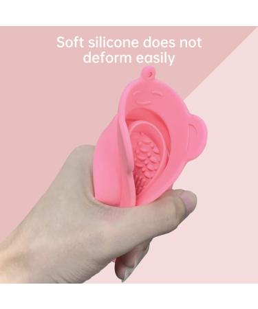 Makeup Brush Cleaning Mat Foldable Brush Cleaner Bowl Silicone Brush Cleaner Pad for Sponge Pink Cleaning pads - Buy Online on GoSupps.com