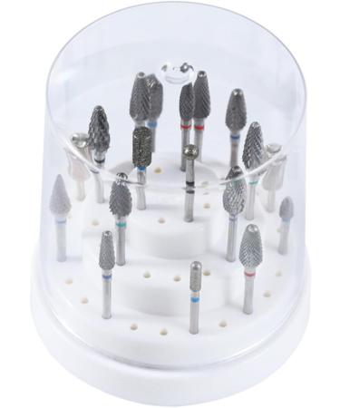 POPETPOP 2 Pcs 48 White Out Nail Drill Bit Container Display Storage Container Nail Drill Bits Stand Manicure Drill Bits Holder The White Nail Grinding Head Bit Holder Multicolor Size 1x2pcs Whitex2pcs - Buy Online on GoSupps.com