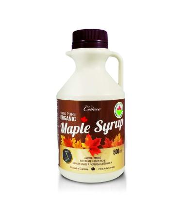 Codeco Nutrition 100% Pure Canadian Maple Syrup Certified Organic 500 milliliters