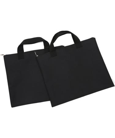 Augbunny 600D Portfolio 2-Pack Small Black - Waterproof with Handle and Zipper for Students and Artists - Buy Online on GoSupps.com
