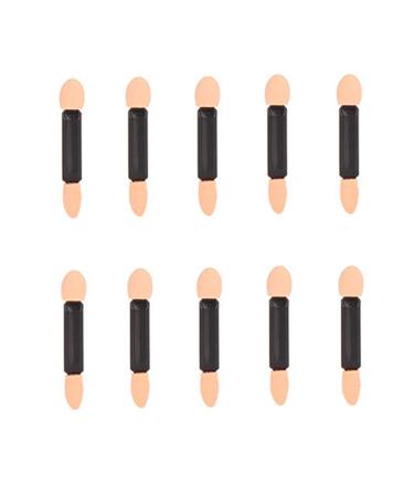 Yevison 10pcs Disposable Double Ended Eyeshadow Brush Sponge Tipped Oval Eyeshadow Applicator black Stylish and Popular