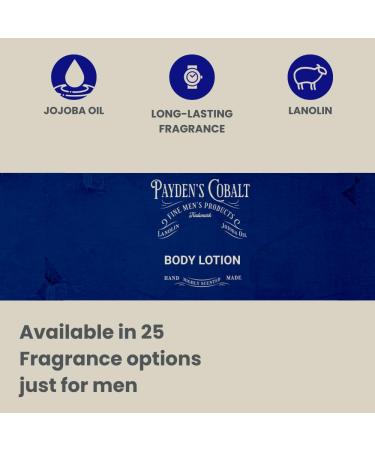 Payden's Cobalt Cashmere & Oakmoss For Men Scented Luxury Body Lotion with Lanolin and Jojoba Oil 12 Oz - Buy Online on GoSupps.com