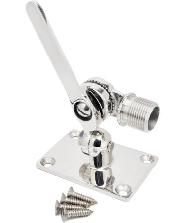 HYS VHF Marine Antenna Mount - Heavy-Duty 316 Stainless Steel Ratchet Mount for Boat Antenna - Buy Online on GoSupps.com
