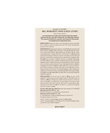 Will Invigorate Lavender & Grapefruit Hand and Body Lotion - 300ml | Hydrating Moisturizer for Smooth Skin | International Shipping Available - Buy Online on GoSupps.com