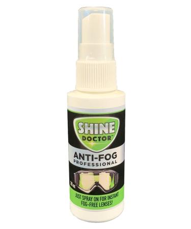 Shine Doctor Anti Fog Spray 2 oz. Prevents Fogging of Goggles, Masks, Sunglasses, Eyeglasses, Hockey Shields, Binoculars & Scopes