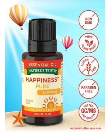 Nature's Truth Essential Oil Happiness 0.51 Fluid Ounce (3 Pack) - Buy Online on GoSupps.com