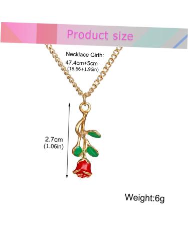VALICLUD Necklaces Gold 1pc Gold Chain Necklaces Rose Pendant Necklace Vintage Necklace Rose Chain European and Flower Necklace - Buy Online on GoSupps.com