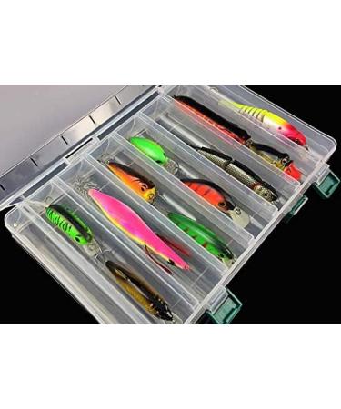 Milepetus 10 Compartments Double-Sided Fishing Lure Hook Tackle Box Visible  Hard Plastic Clear Fishing Lure Bait Squid Jig Minnows Hooks Accessory  Storage Case Container (Brown-14 Slots) - Yahoo Shopping