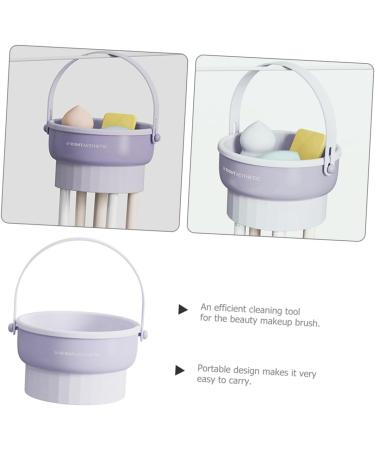 Housoutil Storage artifact brush cleaning mat sink mat Beauty egg gloves cleaning bowl makeup brush cleaner pad cleaning box wash bowl sponge makeup sponge cleaner washer - Buy Online on GoSupps.com