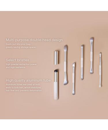 Solone Mini Makeup Travel Brush Set - 6 Vegan & Cruelty-Free Brushes for Blush Eyeshadow Detail & More | International Shipping Available - Buy Online on GoSupps.com