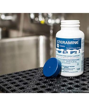2 x Steramine Sanitizing Tablets - 300 Tablets for Food Contact Surfaces - Kills E-Coli, HIV, Listeria - 1-G, Blue, Pack of 2 - Buy Online on GoSupps.com