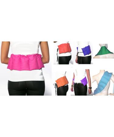 Shop Linseed Pillow 7-Chamber with Band - 65x15 Pink Heat Cushion for Back & Loin Support | International Shipping Available - Buy Online on GoSupps.com