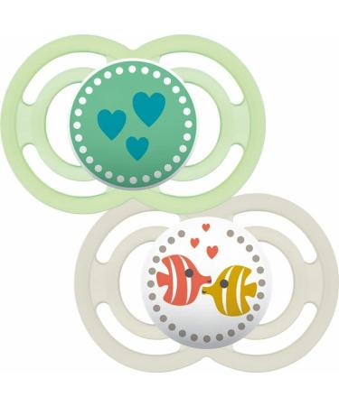 Mam Perfect Soother 6+ Months - Soft Baby Pacifiers with Self-Sterilizing Case | Newborn Essentials in Pink - 2 Pack - Buy Online on GoSupps.com