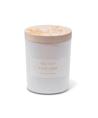 Skeem Print Block Dune Sage Scented Candle - Moss Sage and Beach Pine Blend - Soy Wax All Natural Oils - Aromatherapy Candle