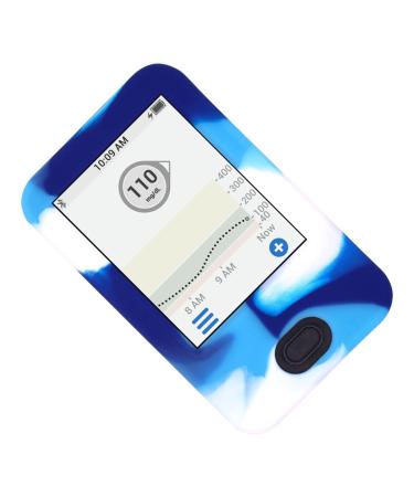 Premium Silicone Case for Dexcom Receiver G6 CGM (Continuous Glucose Monitoring) (MIX-BLUE)