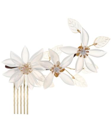 MAGICLULU Flower Comb Bridal Hair Accessory Wedding Hair Comb Combs Tiara Wedding Hair Accessories Wedding Bridal Hair Comb Crystal Hair Comb Crystal Bridal Hair Comb The Flowers Headgear