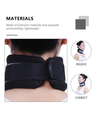 Adjustable Neck Collar for Neck Pain Relief | Healifty Halsrause - Spondylitis Support & Sleep Aid (Black) - International Shipping Available - Buy Online on GoSupps.com