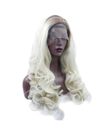 BGHJUE 24-Inch Natural Looking Long Wavy Synthetic Hair Lace Front Wig for Women - Heat Resistant Fiber Side Parting (Color: Photo Color) - Buy Online on GoSupps.com