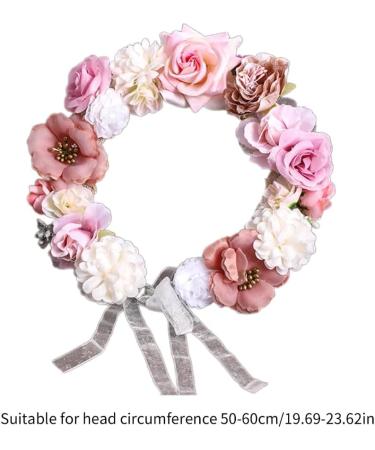 JSGHGDF Flower Headbands Women Bride Flower Crown For Wedding Party Supply Floral Garlands Crown Hair Wreath Floral Headbands Coffee color - Buy Online on GoSupps.com