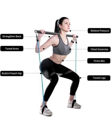 Buy Fitness Resistance Bands - Elastic Rubber Exercise Tube Bands for Strength Training & Pilates - Multicolor Set for Home Workouts - Buy Online on GoSupps.com