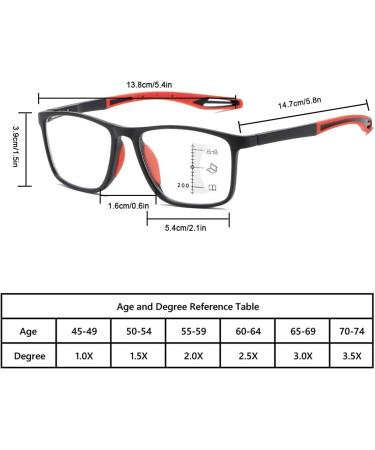 Buy Flexible Sporty Reading Glasses - 3 Pairs of Progressive Multifocus Blue Light Blocking Photochromic - 3.0x Reading Readers for Enhanced Vision - Buy Online on GoSupps.com