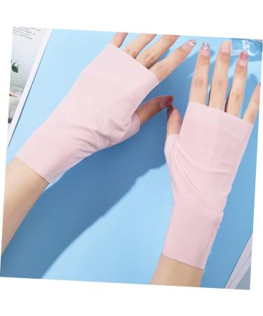 minkissy 4 Pairs Ice Silk Nail Gloves UV blocking gloves fingerless protection gloves anti UV hands gloves anti gloves nail salon gloves UV shield gloves hand gloves Nylon outdoor Miss - Buy Online on GoSupps.com