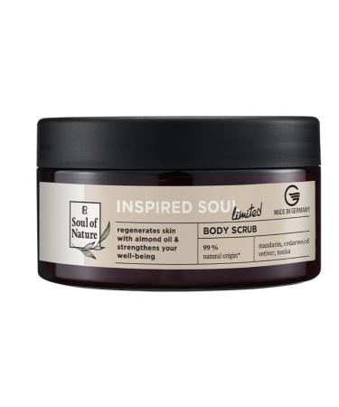 LR Soul of Nature Limited Edition Body Scrub Almond Oil Formula with Mandarin Cedar Vetiver Tonka Bean Aroma Exfoliating Body Care for Smooth Soft Looking Skin 300 ml/10.14flOz