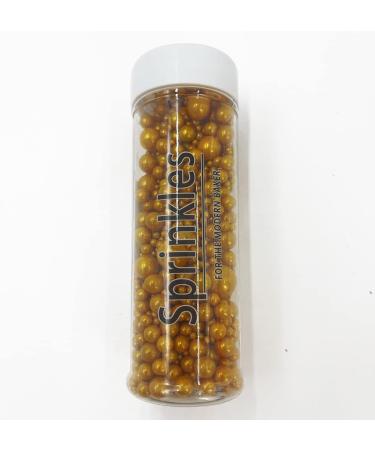 Edible Pearl Sugar Sprinkles - 120g | Perfect for Cake Decorating Cupcakes & Ice Cream | Gold Shaker Jar Favors for Weddings & Parties - Buy Online on GoSupps.com
