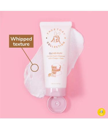 FaceTory Cloud Puff Gentle Foam Cleanser - 150 ml - Moisturizing Face Wash with Chaga and Oats Extract for All Skin Types - Buy Online on GoSupps.com