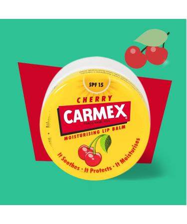 Carmex Cherry Jar 7.5g - Soothing Lip Balm for Dry Lips | International Shipping Available - Buy Online on GoSupps.com