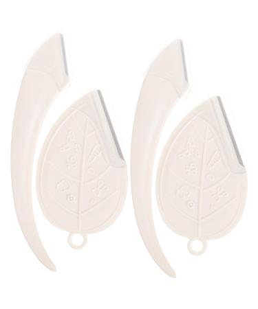 PopetPop 4 pieces ergonomic facial hair former precision razor Face hair removal for women manual eyebrow razor eyebrow former Miss ABS eyebrow comb tool