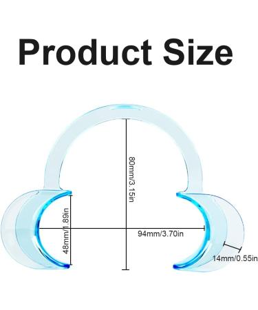 Dulspue Mouth Spreader - 10 PCS C-Shape Cheek Holder for Dental Whitening & Party Games - Blue - Buy Online on GoSupps.com