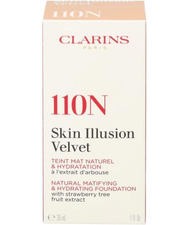 Skin Illusion Velvet Foundation - 110N Honey by Clarins for Women - 1 oz Foundation - Buy Online on GoSupps.com