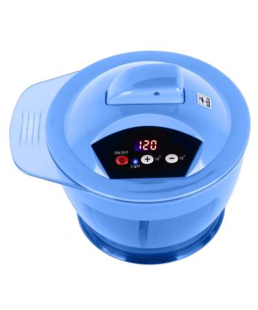 Electric Hair Coloring Bowl, Hair Art Dyestuff Automatic Mixer Blender Household Hair Dye Cream Mixing Bowl Kit(Blue)