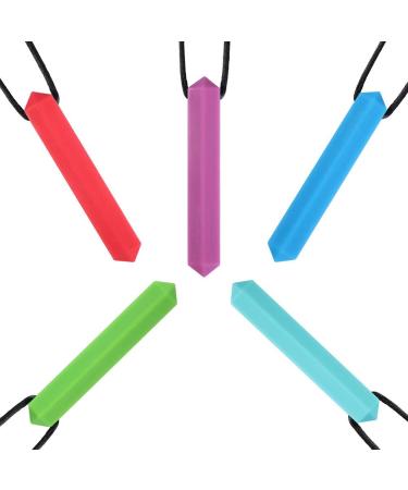 Caula Chain Set - Food-Safe Silicone for Oral Exercises | Red Purple Green Blue & Sky Blue | Ideal for Autism ADHD & SPD | Easy to Clean - Buy Online on GoSupps.com