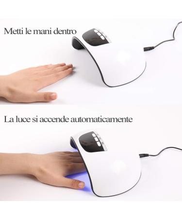 Angnya 54W Professional UV LED Nail Lamp - Automatic Start Sensor 3 Timer Settings for Perfect Manicure & Pedicure - Buy Online on GoSupps.com