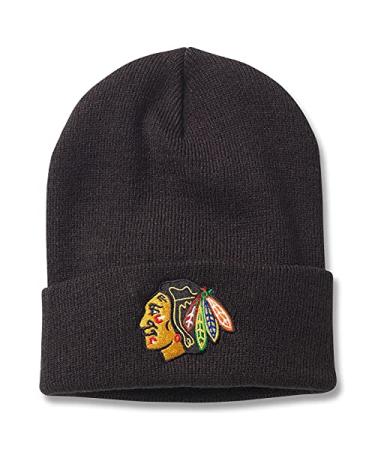 AMERICAN NEEDLE Officially Licensed National Hockey League NHL Team Unisex Beanie Hat, Cuffed Knit Collection Headwear Black One Size