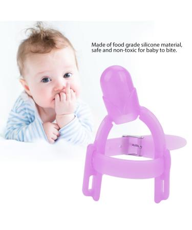 Adjustable Thumb Sucking Finger Protector for Babies & Toddlers - Silicone Teething Ring in Purple - Buy Online on GoSupps.com