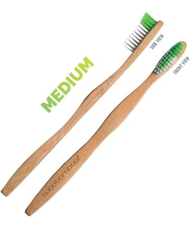 Buy Woobamboo Bamboo Toothbrush - Eco-Friendly Biodegradable Vegan BPA Free - Medium Bristle for Adults - International Shipping Available - Buy Online on GoSupps.com