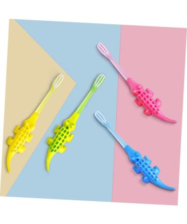 Buy Tovinanna 8-Pack Cartoon Animal Toothbrushes Eco-Friendly Wooden Kids Toothbrushes for Brightening & Oral Care - Buy Online on GoSupps.com