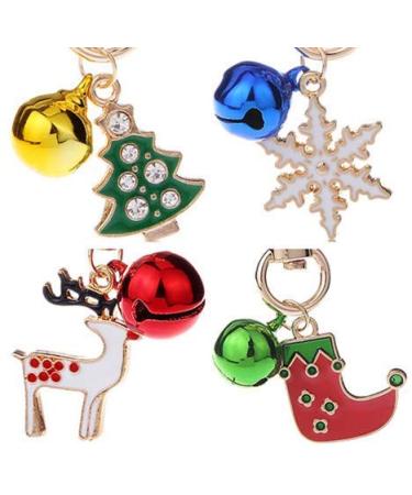 BoomBone Dog Collar Charms Christmas Pet Pendants for Cat Collars with Bell