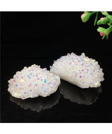 Natural White Crystal Cluster Electroplated Angel Quartz Crystal Cluster Colorful Point Enegry Stone JIZTGEDM (Size : 100-150g) - Buy Online on GoSupps.com