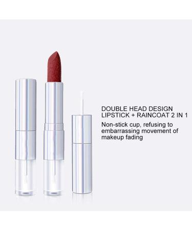 Double 3.8g Headed Lipstick & 5ml Lip Primer - Long-Lasting Lip Color Enhancer for Women (196 #) - Shop Internationally - Buy Online on GoSupps.com