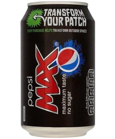 Pepsi Max No Sugar Cola Cans 24 x 330ml | Sugar-Free Carbonated Soft Drink | Refreshing Pepsi Taste with Thank you Card - Buy Online on GoSupps.com