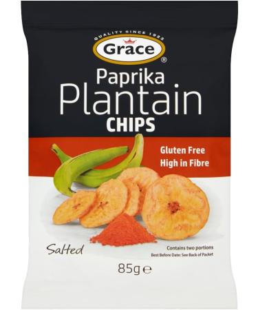 Grace Plantain & Banana Chips Variety Pack - Salted Sweet Chilli Paprika Lime No Salt Green & Sweet 85g Packs - Crunchy & Flavorful Snacks (Pack of 8) - Buy Online on GoSupps.com