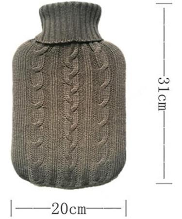 MAIES Hot Water Bottle Cover - Winter Soft Bag Warmer Case Protector | Gray White Blue Pink Red - Ideal Heating Tool for Comfort - Buy Online on GoSupps.com